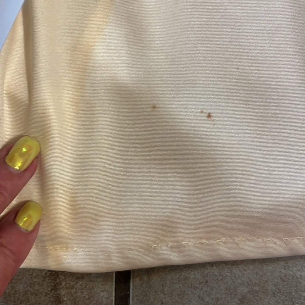 VTG 70s Yellow Dress with Flutter Sleeves - Picture 10 of 15